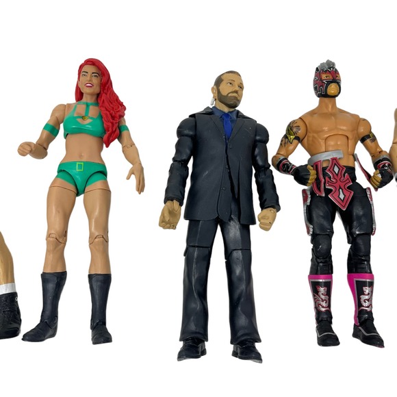WWE Wrestling Action Figure Lot of 5, Eva Marie Cesaro Noble Kalisto & Christian - Picture 3 of 9
